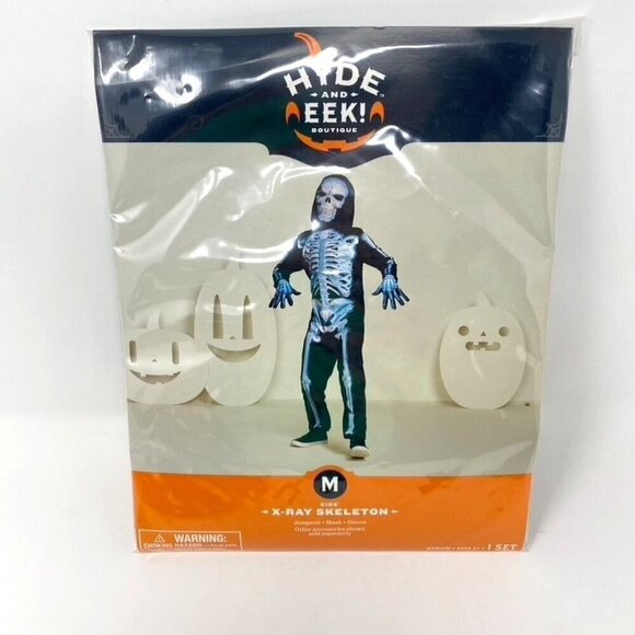 Target Kids' X-Ray Skeleton Costume Jumpsuit Hyde & EEK! Boutique™ Size Medium - Picture 2 of 9